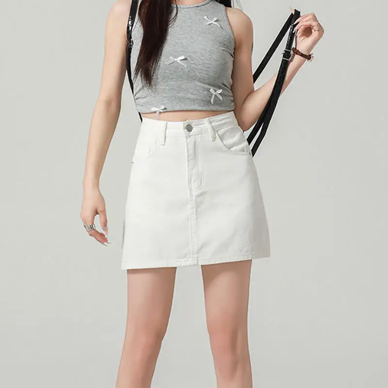 High Waist A-Line Skirt for Women Spring Summer New Sle Personali Slim Fit Denim Skirts Casual Pure Color ort Skirts
High Waist A-Line Skirt for Women Spring Summer New Sle Personali Slim Fit Denim Skirts Casual Pure Color ort Skirts