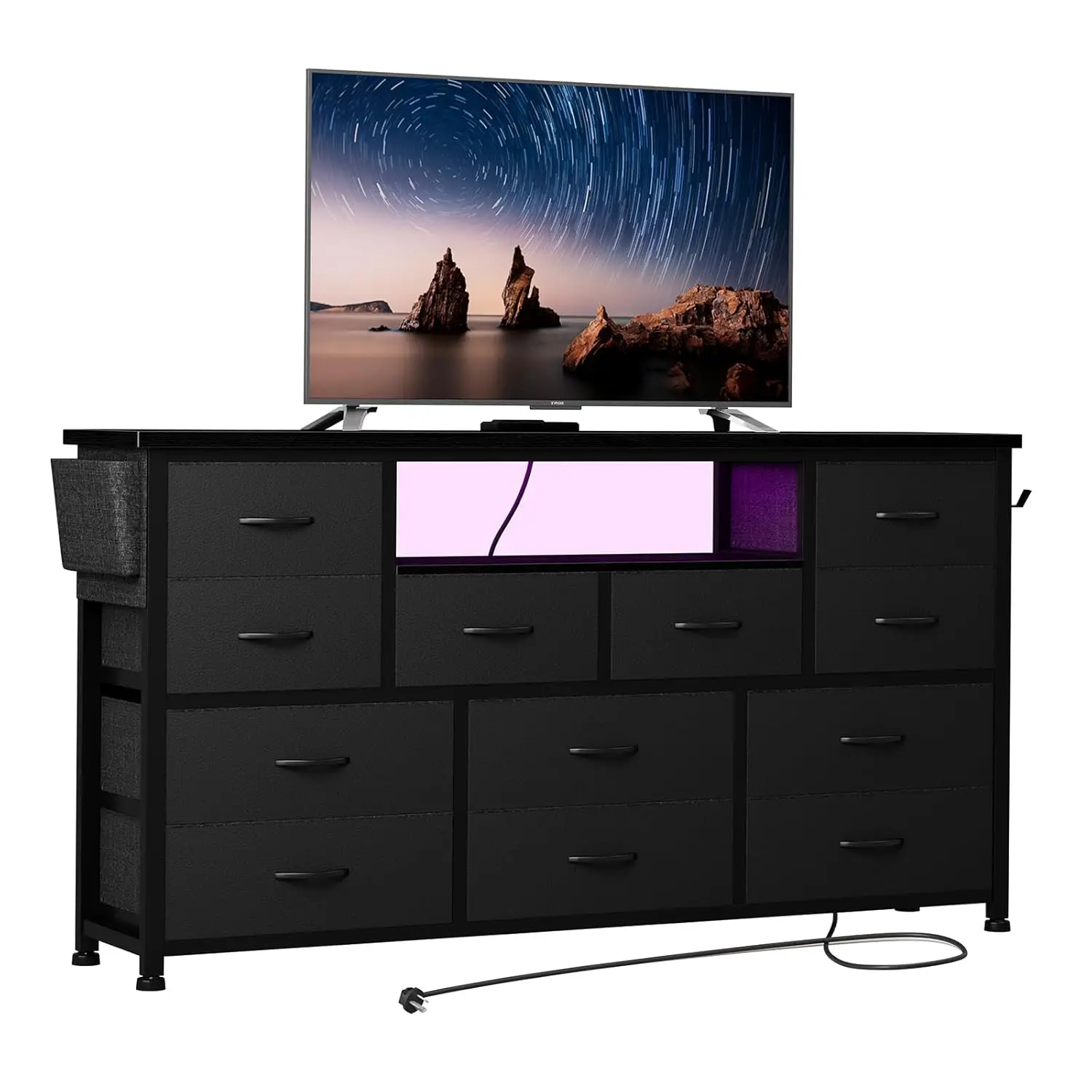 TV Stand LED Power Outlet 45in 12 Drawers Console Bedroom Living Room Wood Top, Customized
TV Stand LED Power Outlet 45in 12 Drawers Console Bedroom Living Room Wood Top, Customized