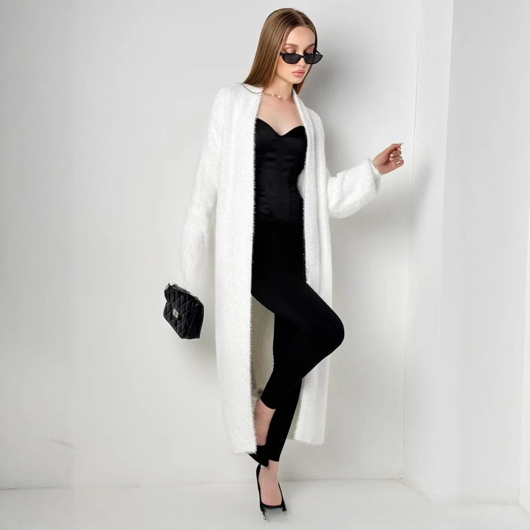 Mid-Long Cardigans Woman Long Womens Winter Thickened Chunky Knitting Bow Buttonless Fur Double-Pocket Thermal Outwears Harajuku
Mid-Long Cardigans Woman Long Womens Winter Thickened Chunky Knitting Bow Buttonless Fur Double-Pocket Thermal Outwears Harajuku