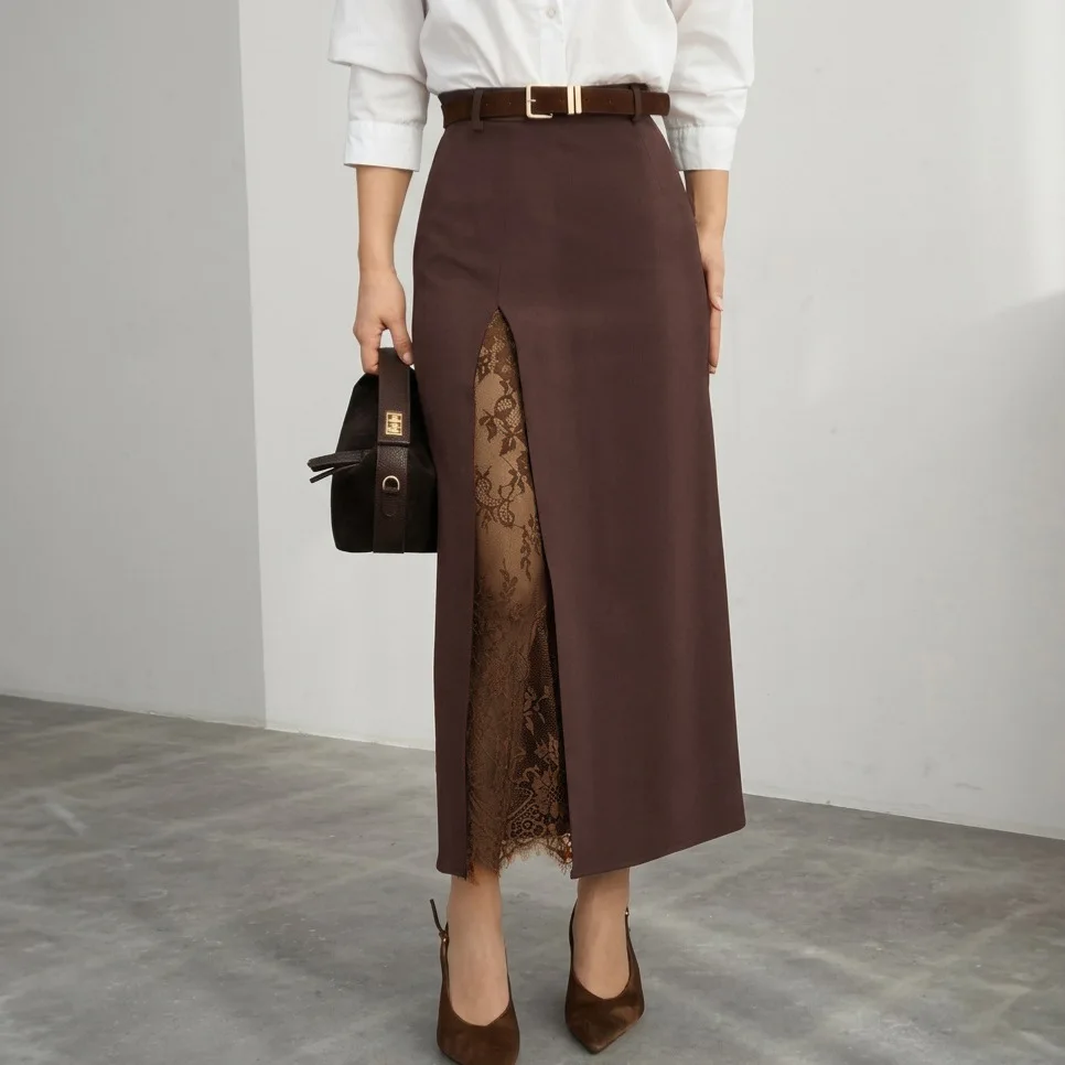 Sexy Lace Split A-Line Skirt Women's Fashion Design Spring Summer Style High Waist Half-length Ladies' Skirt Non-deformable
Sexy Lace Split A-Line Skirt Women's Fashion Design Spring Summer Style High Waist Half-length Ladies' Skirt Non-deformable