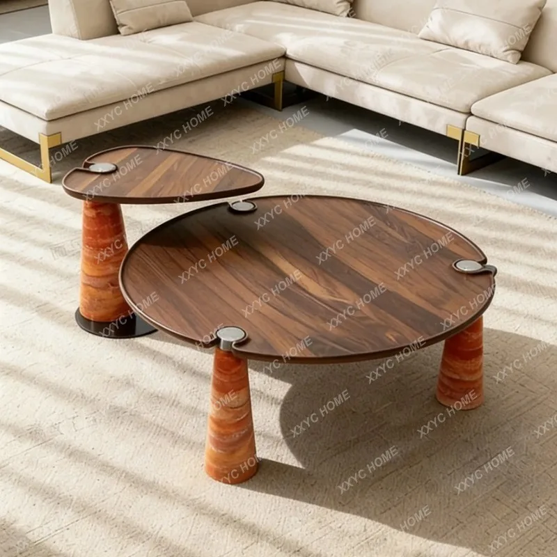 HH Natural travertine coffee table creative antique marble coffee table household living room round coffee table
HH Natural travertine coffee table creative antique marble coffee table household living room round coffee table