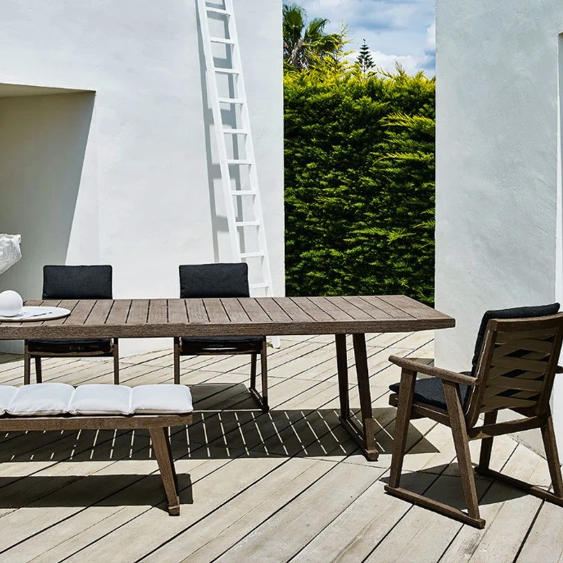 Outdoor solid wood tables and chairs courtyard terrace dining table and chairs model room villa outdoor preservative teak long t
Outdoor solid wood tables and chairs courtyard terrace dining table and chairs model room villa outdoor preservative teak long t