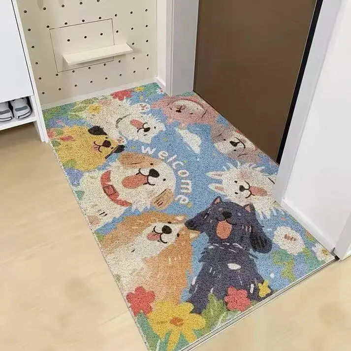 Entrance Door Mat Indoor Home Foyer Anti-Slip Dirt Resistant Silk Circle Floor Rug Cusizable PVC hine Woven Home Decor
Entrance Door Mat Indoor Home Foyer Anti-Slip Dirt Resistant Silk Circle Floor Rug Cusizable PVC hine Woven Home Decor