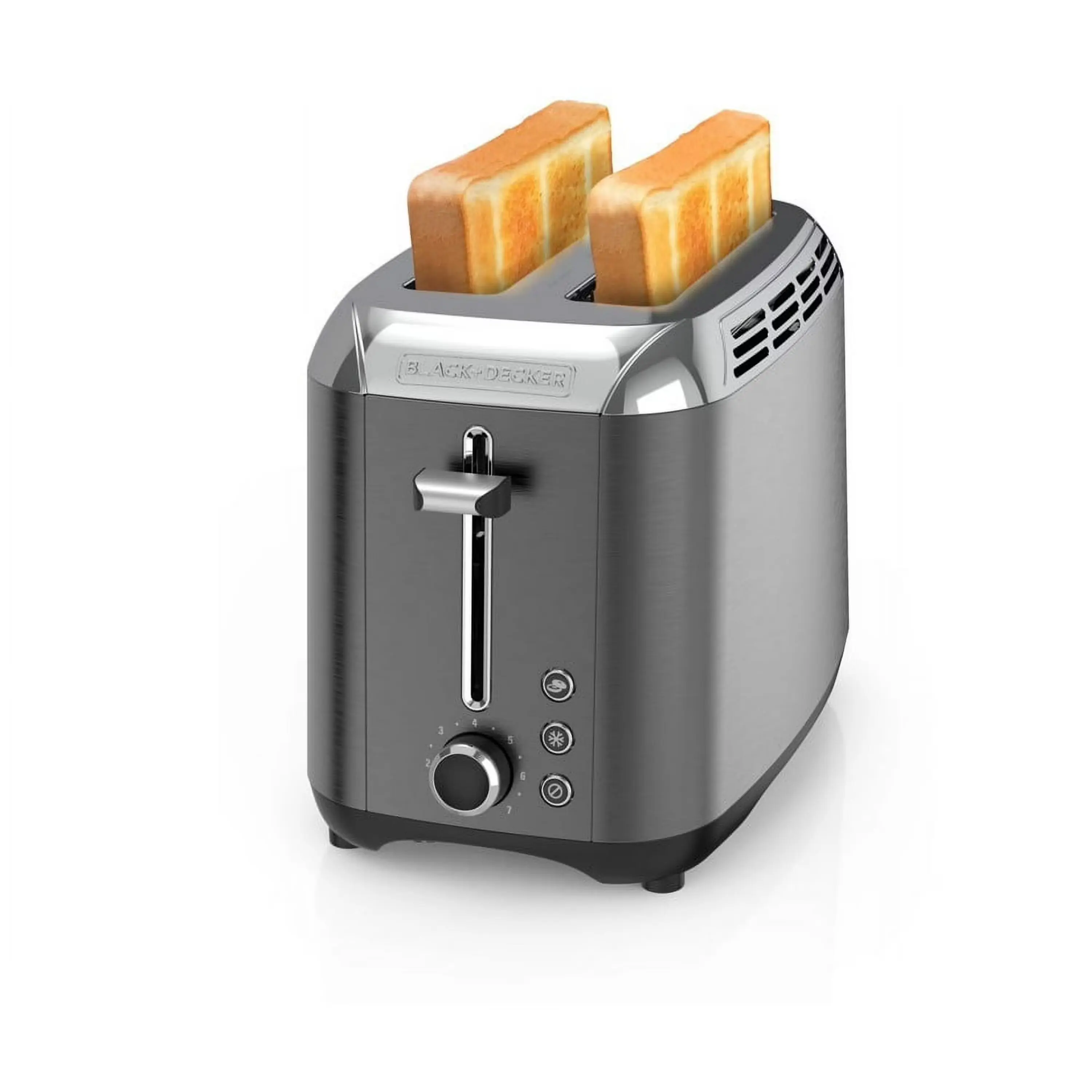 2‑Slice Toaster with Rapid Toast Technology, Black Stainless Steel, Extra‑Wide Self‑Centering Slots, 7 Settings, Pull‑Out Crumb
2‑Slice Toaster with Rapid Toast Technology, Black Stainless Steel, Extra‑Wide Self‑Centering Slots, 7 Settings, Pull‑Out Crumb