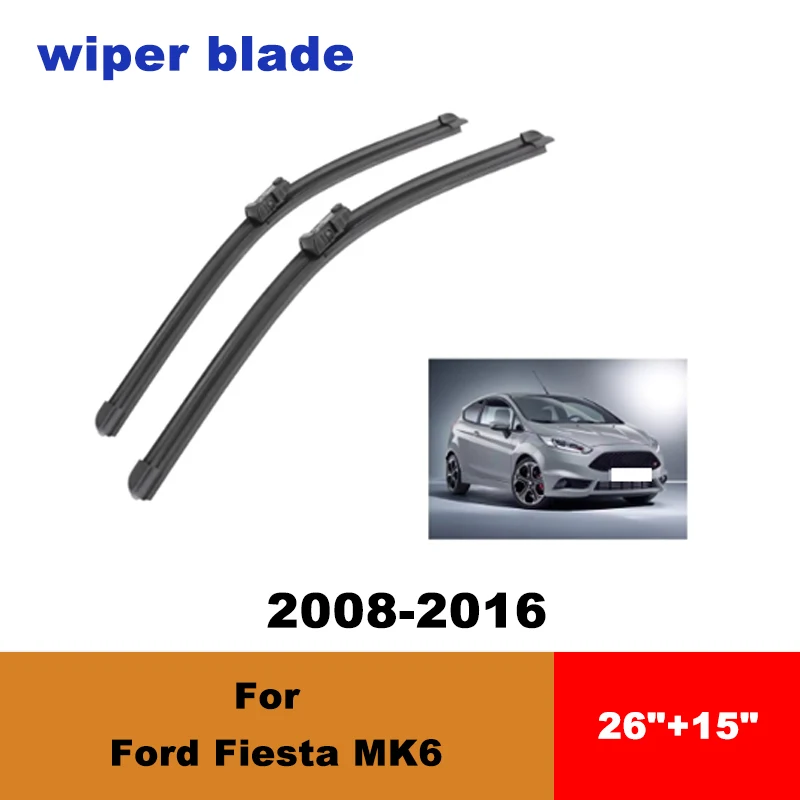 For Ford Fiesta MK6 2008-2016 car front wiper blades silent wiper blades soft rubber windshield wipers accessories
For Ford Fiesta MK6 2008-2016 car front wiper blades silent wiper blades soft rubber windshield wipers accessories