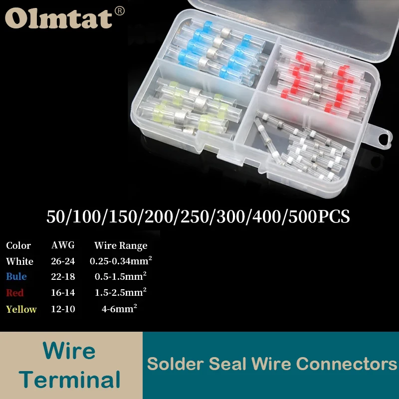 1/3/5 Boxed Solder Seal Wire Connector 3:1 Heat Shrink Sealed Insulated Butt Splice Terminal Waterproof Butt Connectors kit
1/3/5 Boxed Solder Seal Wire Connector 3:1 Heat Shrink Sealed Insulated Butt Splice Terminal Waterproof Butt Connectors kit