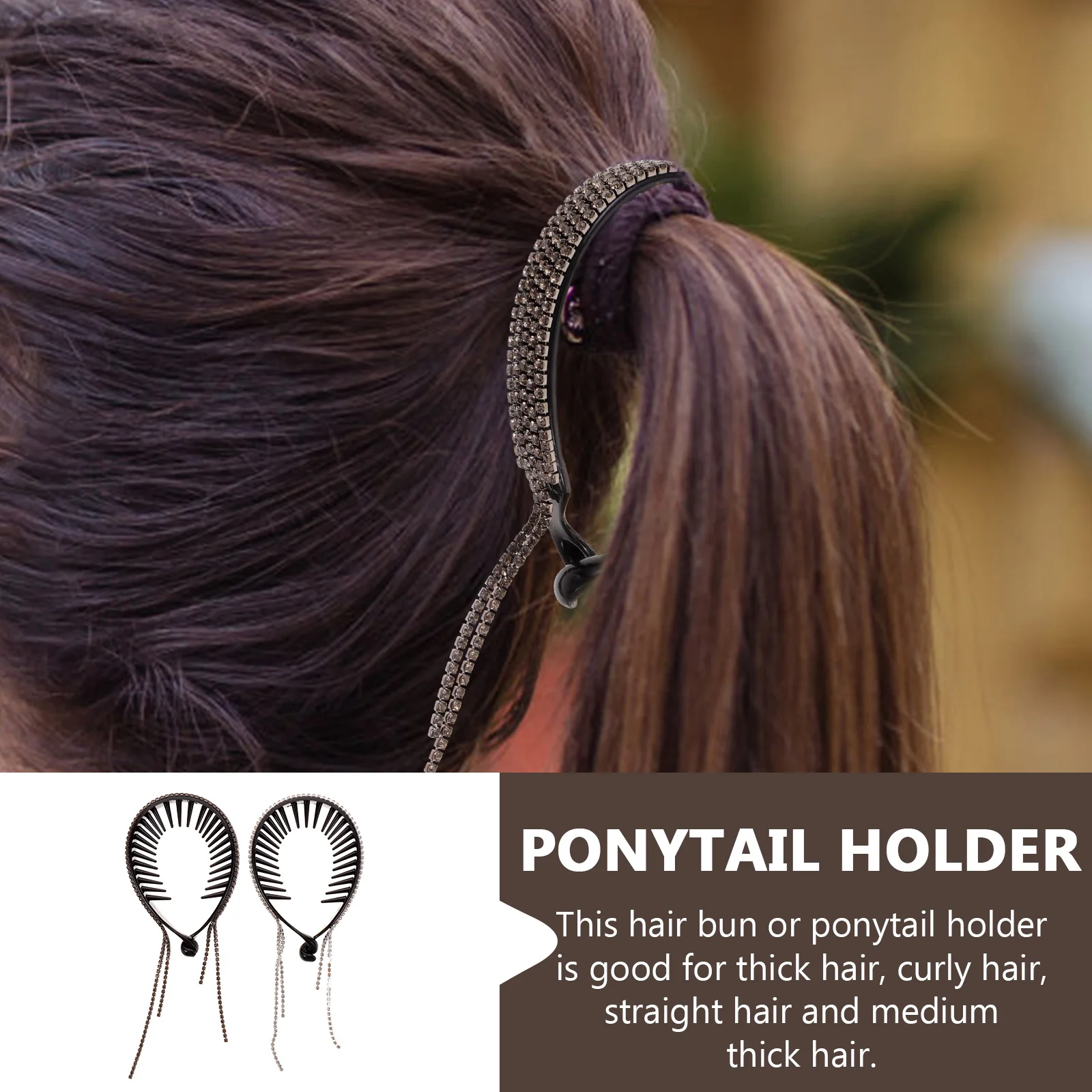 2pcs Rhinestone Bun Claw Clip Holder Thick Curly Straight Medium Ponytail Cuff Wedding Prom Party Accessories Hair Bun Claw Clip
2pcs Rhinestone Bun Claw Clip Holder Thick Curly Straight Medium Ponytail Cuff Wedding Prom Party Accessories Hair Bun Claw Clip