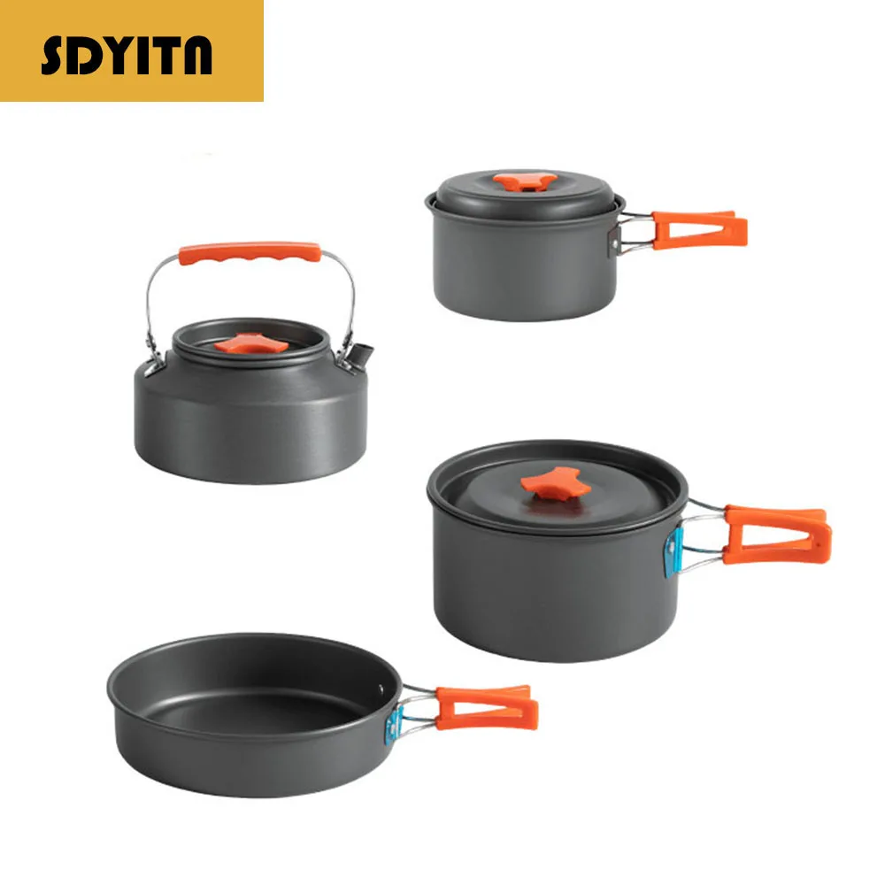 Portable Camping Cookware Set with Stove and Kettle Compact Campfire Cookware Set for Backpacking
Portable Camping Cookware Set with Stove and Kettle Compact Campfire Cookware Set for Backpacking