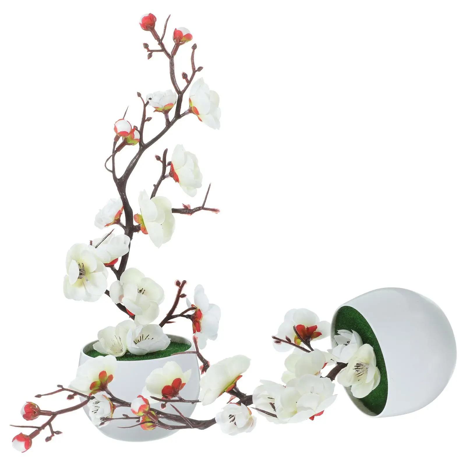 5 Pcs Artificial Potted Plum Blossom Plants Desktop Decorations White Pink Purple Yellow Colors Living Room Table Top Fake
5 Pcs Artificial Potted Plum Blossom Plants Desktop Decorations White Pink Purple Yellow Colors Living Room Table Top Fake