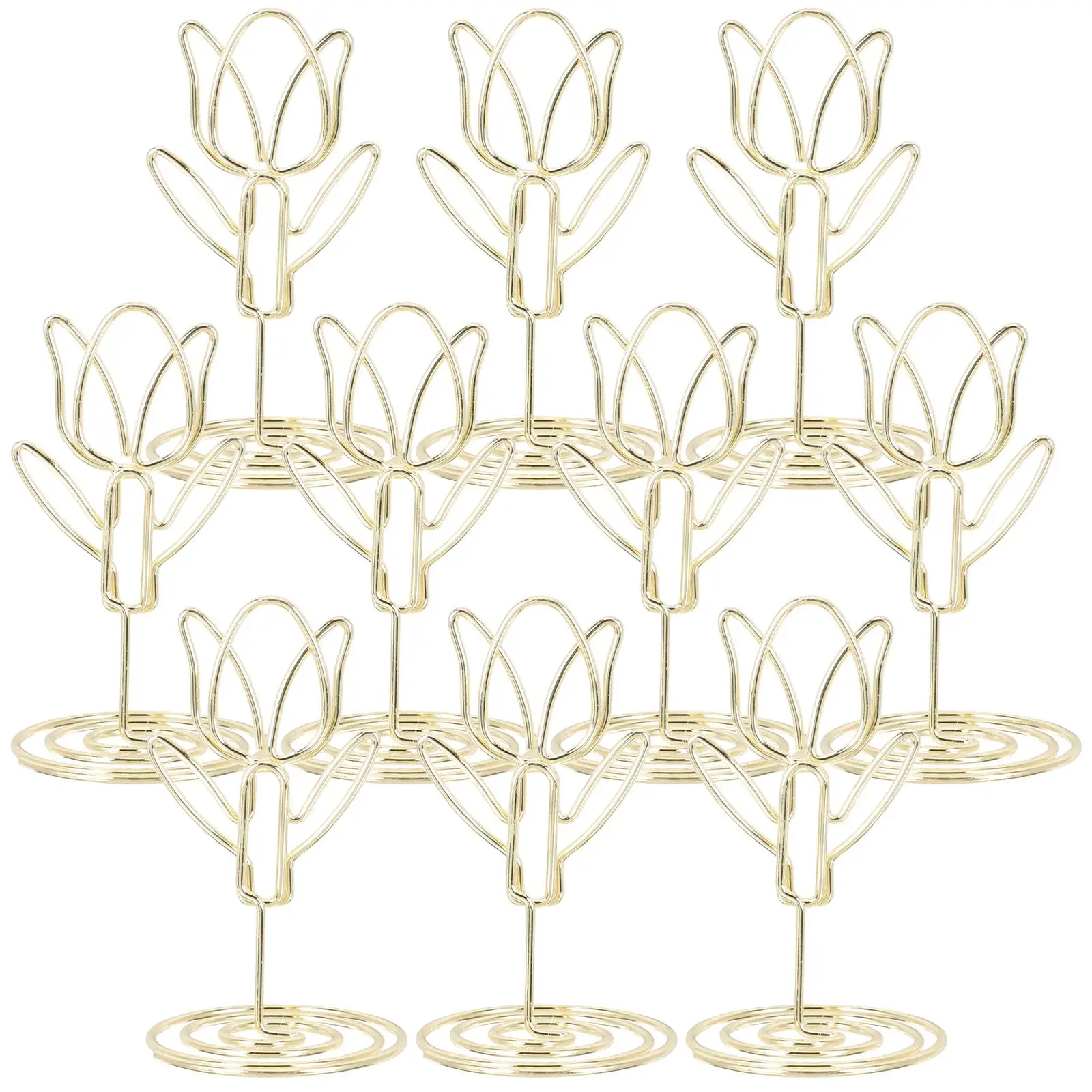 10 Pcs Tulip Business Card Holder Picture Holders for Centerpieces Table Photo Tables Place Clip Stand Metal Memo
10 Pcs Tulip Business Card Holder Picture Holders for Centerpieces Table Photo Tables Place Clip Stand Metal Memo
