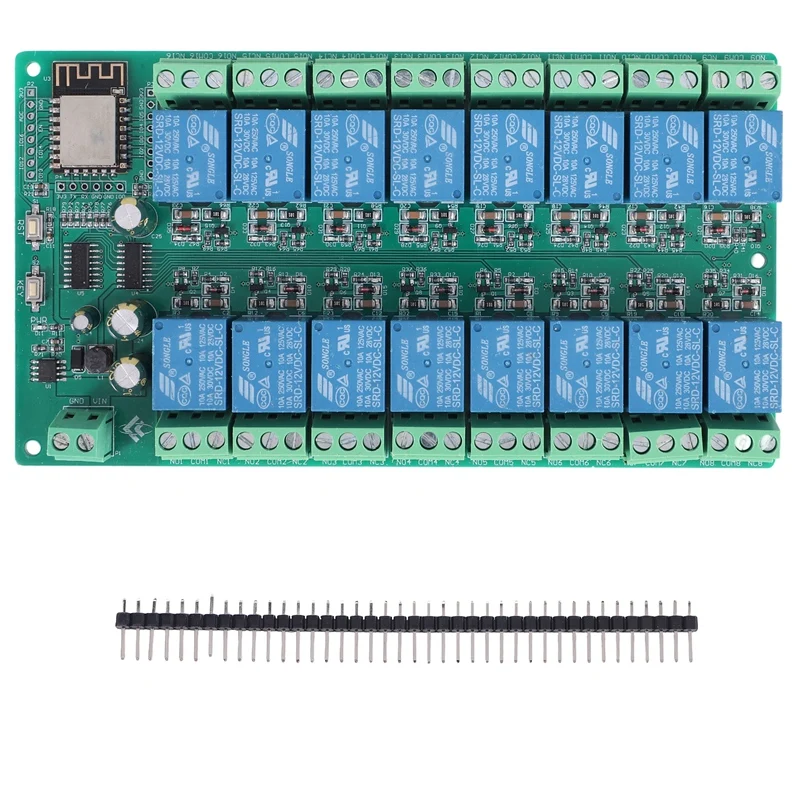 ESP8266 Wi-Fi 16-канальный релейный модуль ESP-12F плата питания, 16-канальный релейный модуль, режим питания 12 В
ESP8266 Wi-Fi 16-канальный релейный модуль ESP-12F плата питания, 16-канальный релейный модуль, режим питания 12 В