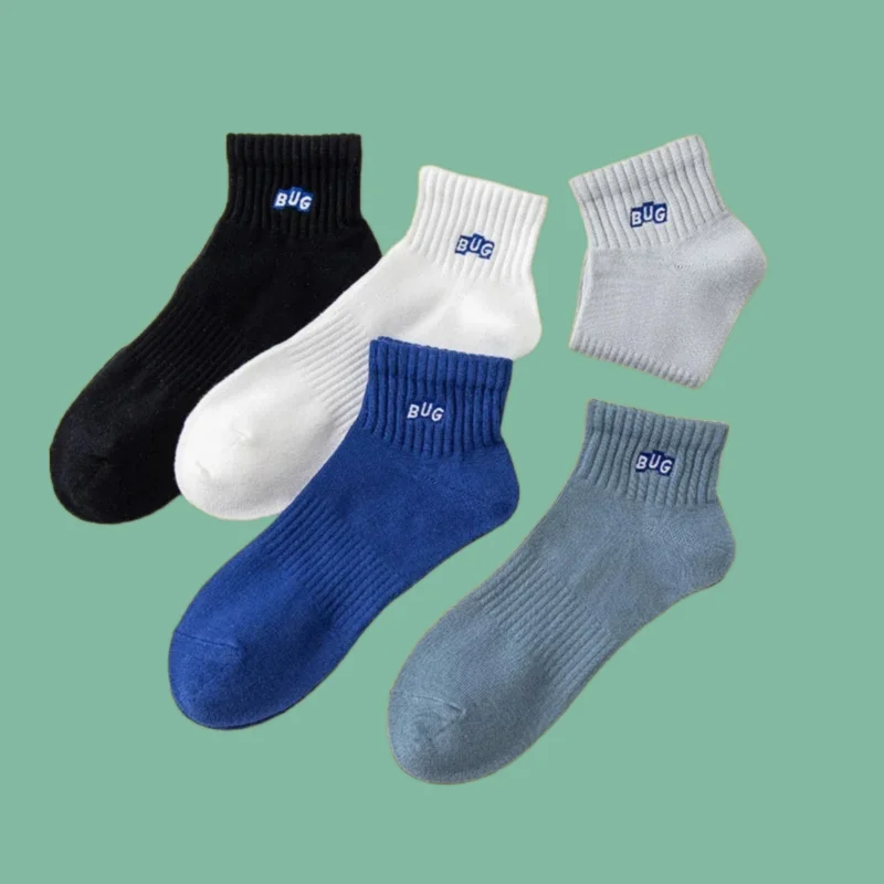 5/10 Pairs High Quality Solid Color Letter Embroidery Sports Cotton Boat Socks Comfortable Breathable Short Socks Men's Socks
5/10 Pairs High Quality Solid Color Letter Embroidery Sports Cotton Boat Socks Comfortable Breathable Short Socks Men's Socks