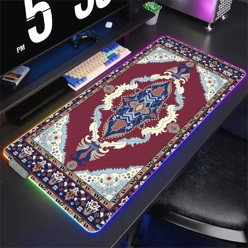 Persian Carpet Floral Pattern S Mouse Pad RGB LED Light Non-Slip Rubber Base Waterproof Office PC Home Best Price Desk-Mat USB L
Persian Carpet Floral Pattern S Mouse Pad RGB LED Light Non-Slip Rubber Base Waterproof Office PC Home Best Price Desk-Mat USB L
