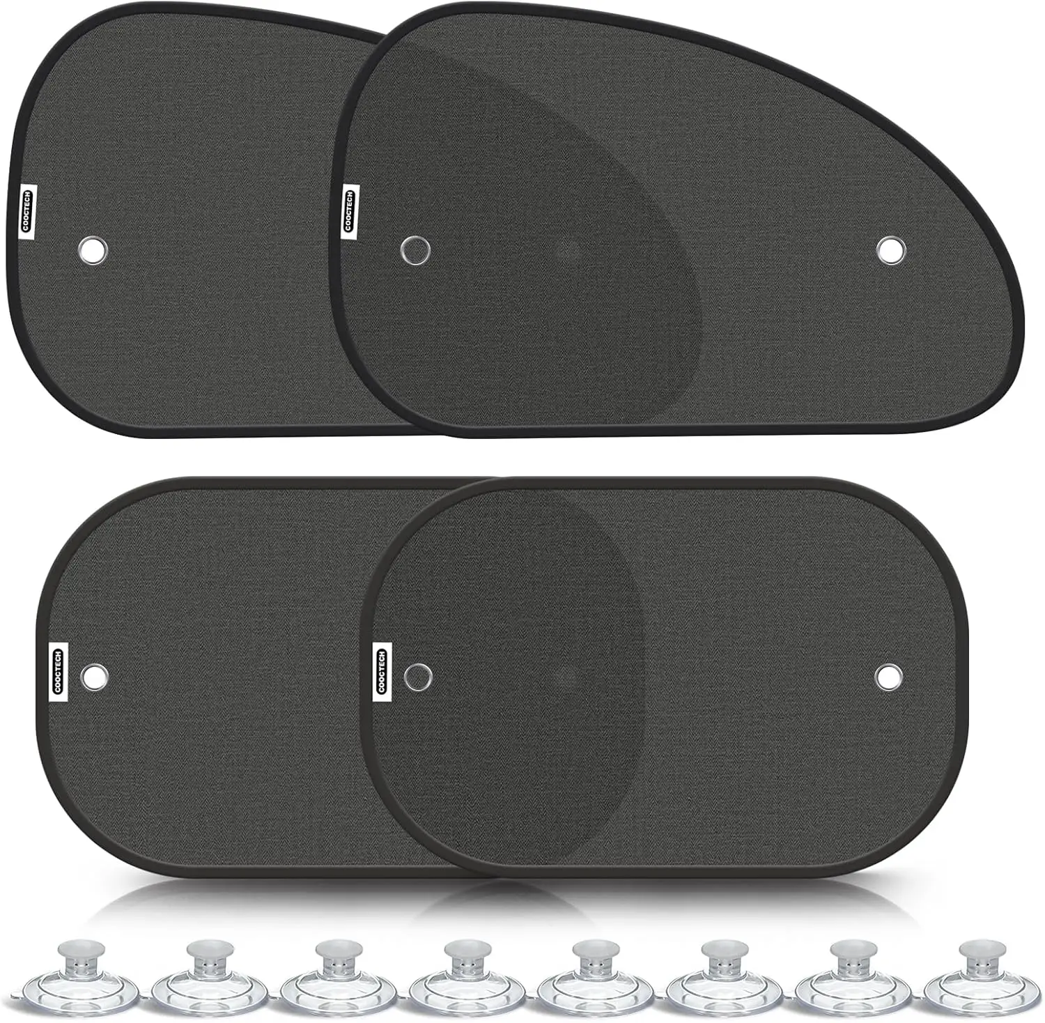 Car Window Shades for Side Window (4 Pack) - Blocks 99.98% UVR, 8 Suction Cups, Baby Sun Shade
Car Window Shades for Side Window (4 Pack) - Blocks 99.98% UVR, 8 Suction Cups, Baby Sun Shade