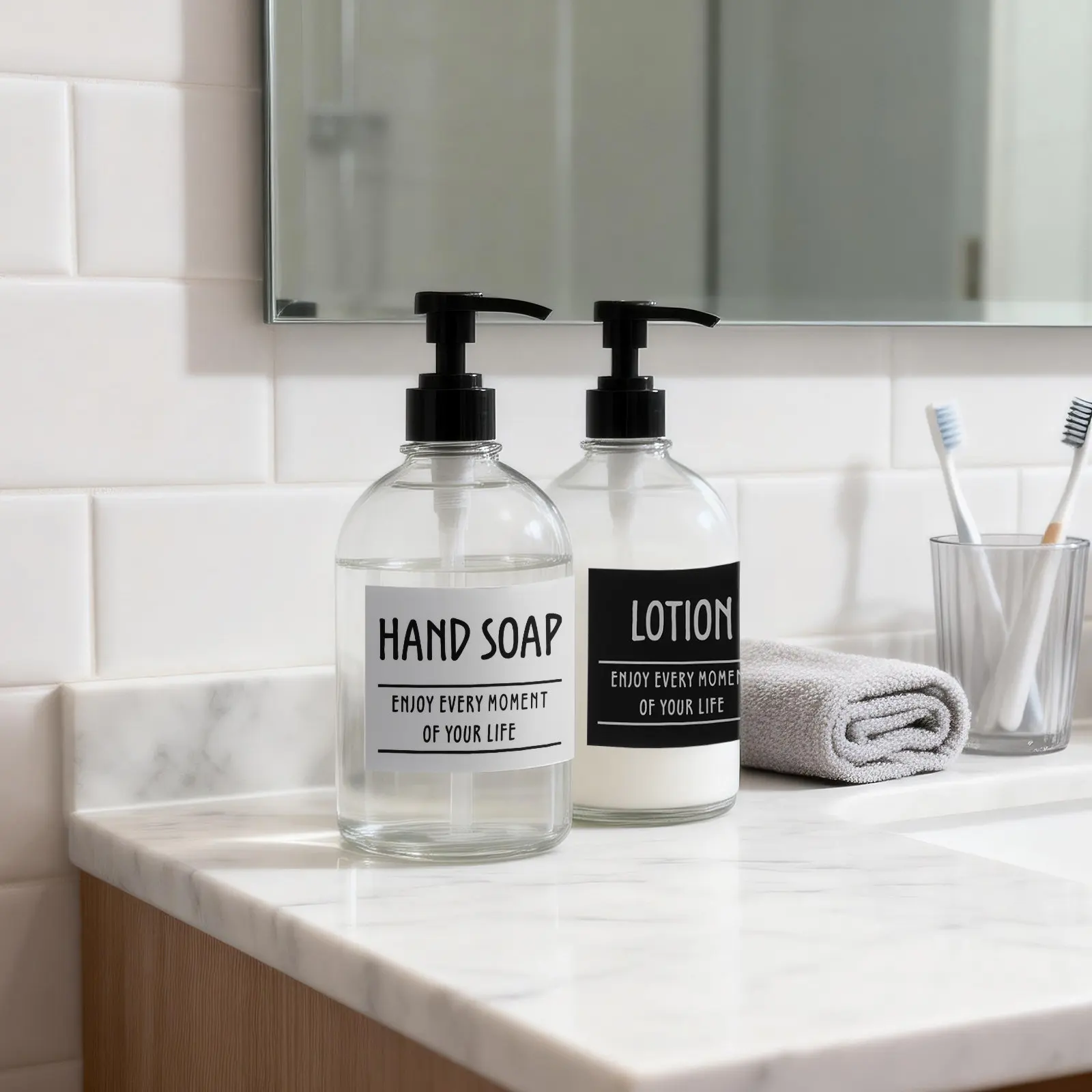 12Pcs Waterproof Bathroom Labels for Organizing Refillable Glass Bottles Shampoo Conditioner Hand Soap Lotion Stickers
12Pcs Waterproof Bathroom Labels for Organizing Refillable Glass Bottles Shampoo Conditioner Hand Soap Lotion Stickers