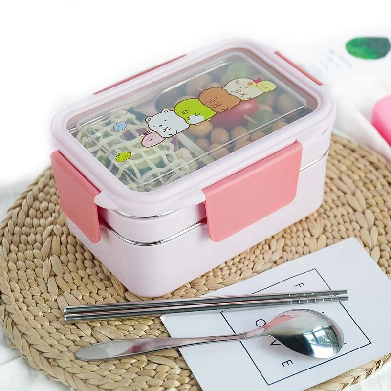 With Random Pattern Cartoon Lunch Box Stainless Steel Double Layer Food Container Portable Kids Picnic School Bento
With Random Pattern Cartoon Lunch Box Stainless Steel Double Layer Food Container Portable Kids Picnic School Bento