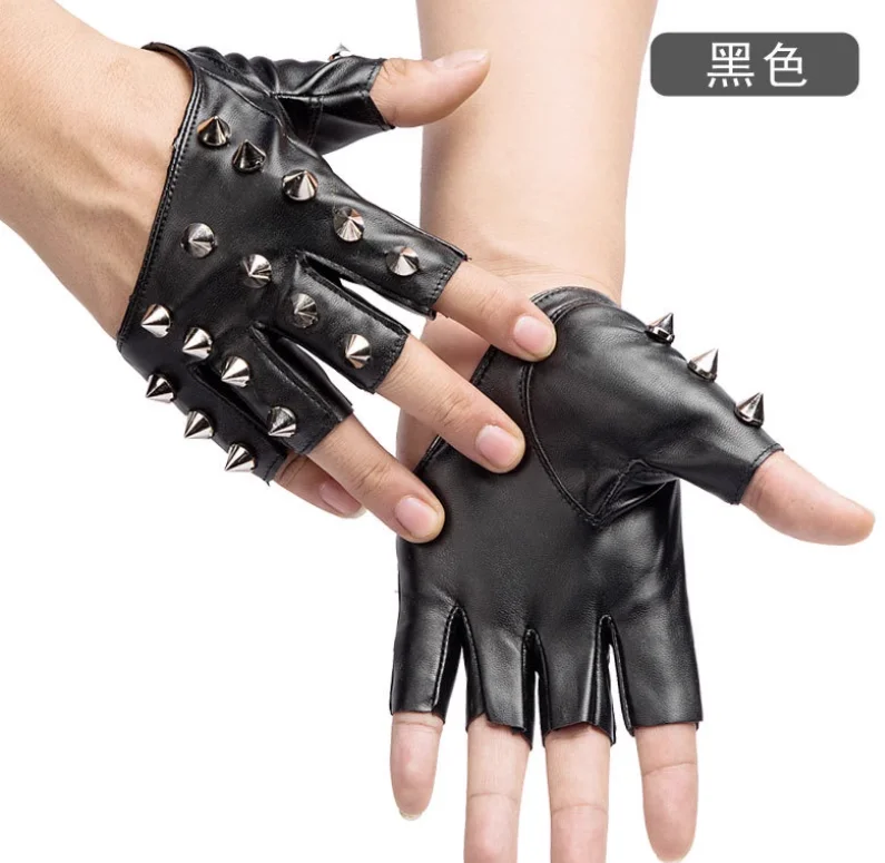 Stage Performance Rivet Cosplay Cycling Half Finger Leather Gloves
Stage Performance Rivet Cosplay Cycling Half Finger Leather Gloves