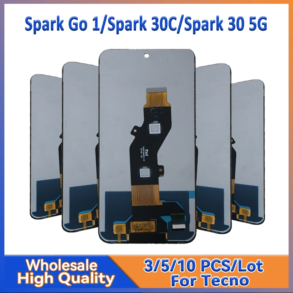 Wholesale 3/5/10 Pieces/Lot For Tecno Spark Go 1 LCD For Spark 30C Screen Assembly With Touch Digitizer Spark 30 5G Display
Wholesale 3/5/10 Pieces/Lot For Tecno Spark Go 1 LCD For Spark 30C Screen Assembly With Touch Digitizer Spark 30 5G Display