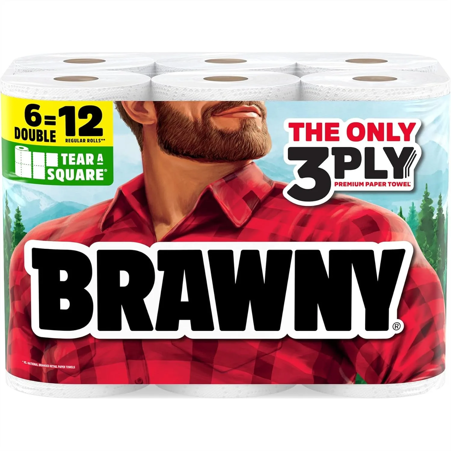 3-Ply Paper Towels, 6 Double Rolls = 12 Regular Rolls, Strong and Absorbent with 3 Sheet Sizes
3-Ply Paper Towels, 6 Double Rolls = 12 Regular Rolls, Strong and Absorbent with 3 Sheet Sizes