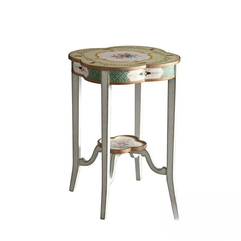 European coffee table hand-painted birch carving painting green flower small table
European coffee table hand-painted birch carving painting green flower small table