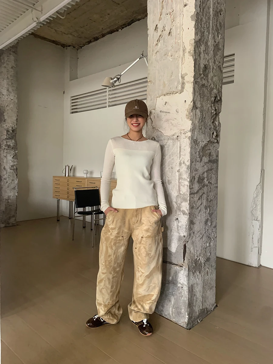 American Sle High Waist Denim Work Pants Women Loose Wide Leg Jeans Summer Faion Slimming GOGO BURN Design Sensation
American Sle High Waist Denim Work Pants Women Loose Wide Leg Jeans Summer Faion Slimming GOGO BURN Design Sensation
