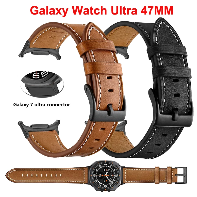 Ремешок из мягкой кожи для Samsung Galaxy Watch Ultra 47 мм, спортивный браслет для Galaxy Watch 7 Ultra 47 мм
Ремешок из мягкой кожи для Samsung Galaxy Watch Ultra 47 мм, спортивный браслет для Galaxy Watch 7 Ultra 47 мм