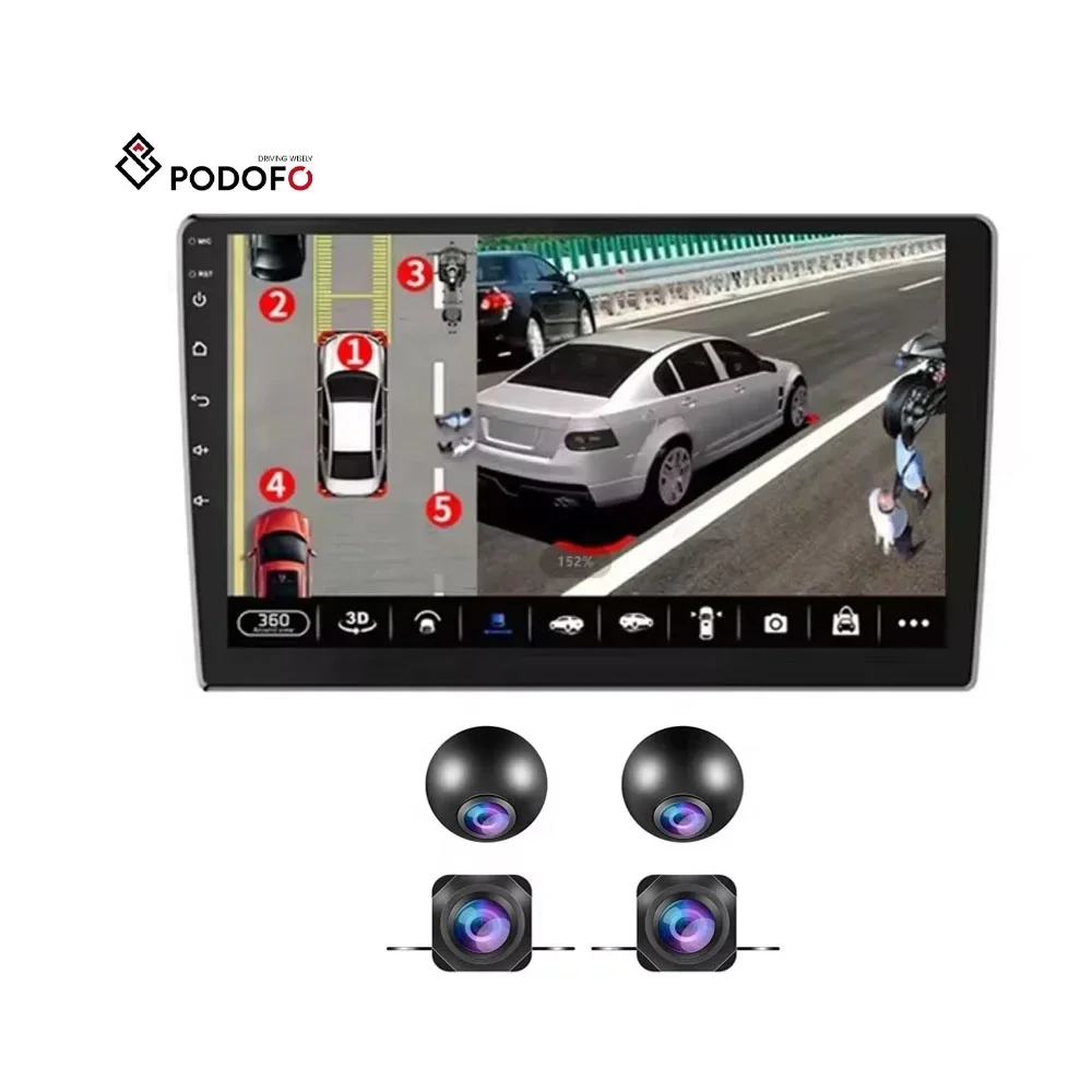 Podofo 360 Panoramic Camera AHD 720P Full Color Image Bird View Left Right Front Rear Cameras For Car Radio Auto Electronics
Podofo 360 Panoramic Camera AHD 720P Full Color Image Bird View Left Right Front Rear Cameras For Car Radio Auto Electronics