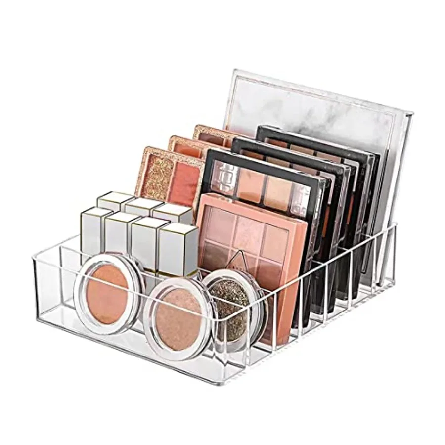Clear Acrylic Makeup Organizer for Eyeshadow Makeup Palette Organizer, 7 Slots Cosmetic Organizer for Vanity Countertop and Dra
Clear Acrylic Makeup Organizer for Eyeshadow Makeup Palette Organizer, 7 Slots Cosmetic Organizer for Vanity Countertop and Dra