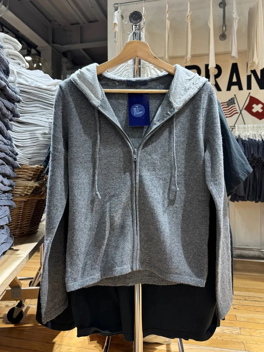 Темно-серый вязаный свитер с капюшоном, кардиган, женский весенний хлопковый трикотаж на молнии с длинными рукавами, топы, повседневные винтажные лоскутные свитера
Темно-серый вязаный свитер с капюшоном, кардиган, женский весенний хлопковый трикотаж на молнии с длинными рукавами, топы, повседневные винтажные лоскутные свитера