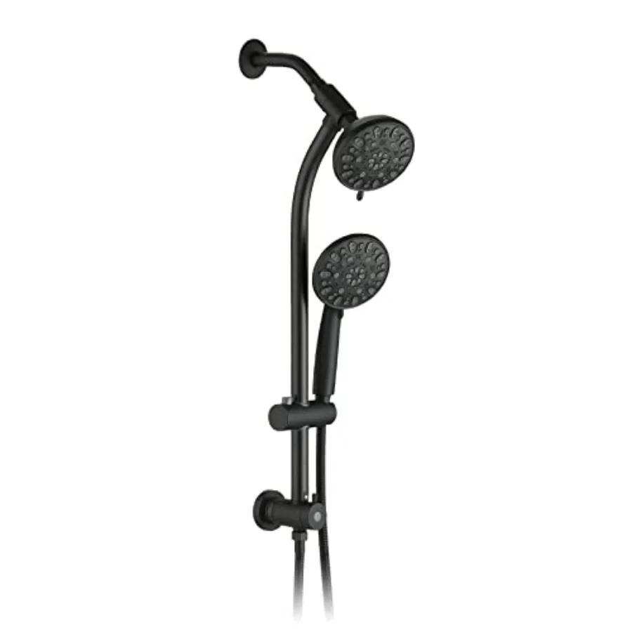 High Pressure 48-Settings Shower Head with Handheld ShowerDrill-Free 3-Way Diverter for Easy Reach Adjustable Height Slide Bar
High Pressure 48-Settings Shower Head with Handheld ShowerDrill-Free 3-Way Diverter for Easy Reach Adjustable Height Slide Bar