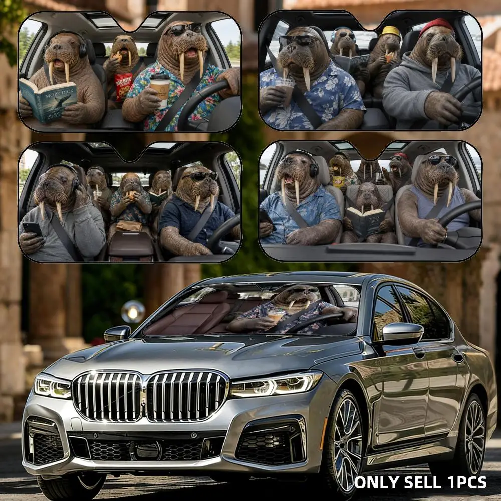 Walrus Driving Travel Sun Visor Reusable Aluminum Foil Car Windshield Sun Visor UV Heat Insulation Cover Shade
Walrus Driving Travel Sun Visor Reusable Aluminum Foil Car Windshield Sun Visor UV Heat Insulation Cover Shade