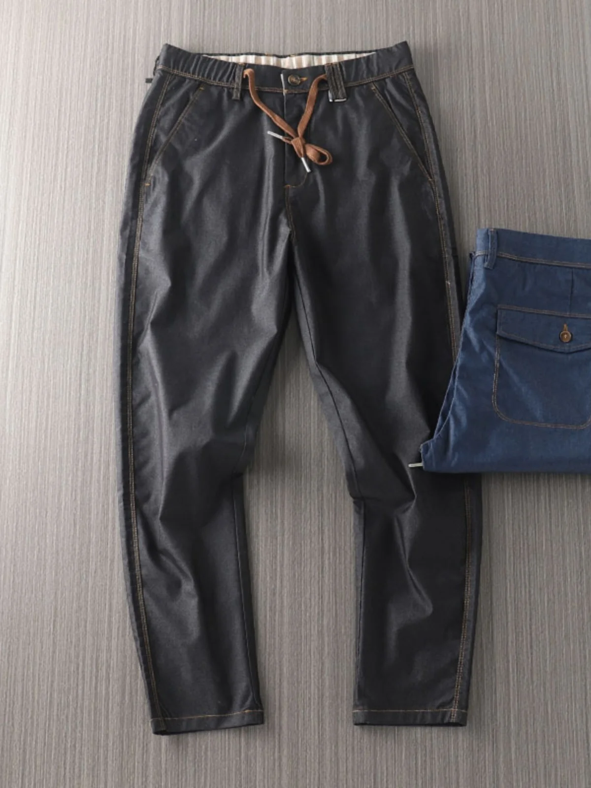 Comfortable Breathable Men's Spring Elastic Waed Casual Jeans Tapered Trimmed mid Waist Long Pants Faion Urban Sle
Comfortable Breathable Men's Spring Elastic Waed Casual Jeans Tapered Trimmed mid Waist Long Pants Faion Urban Sle