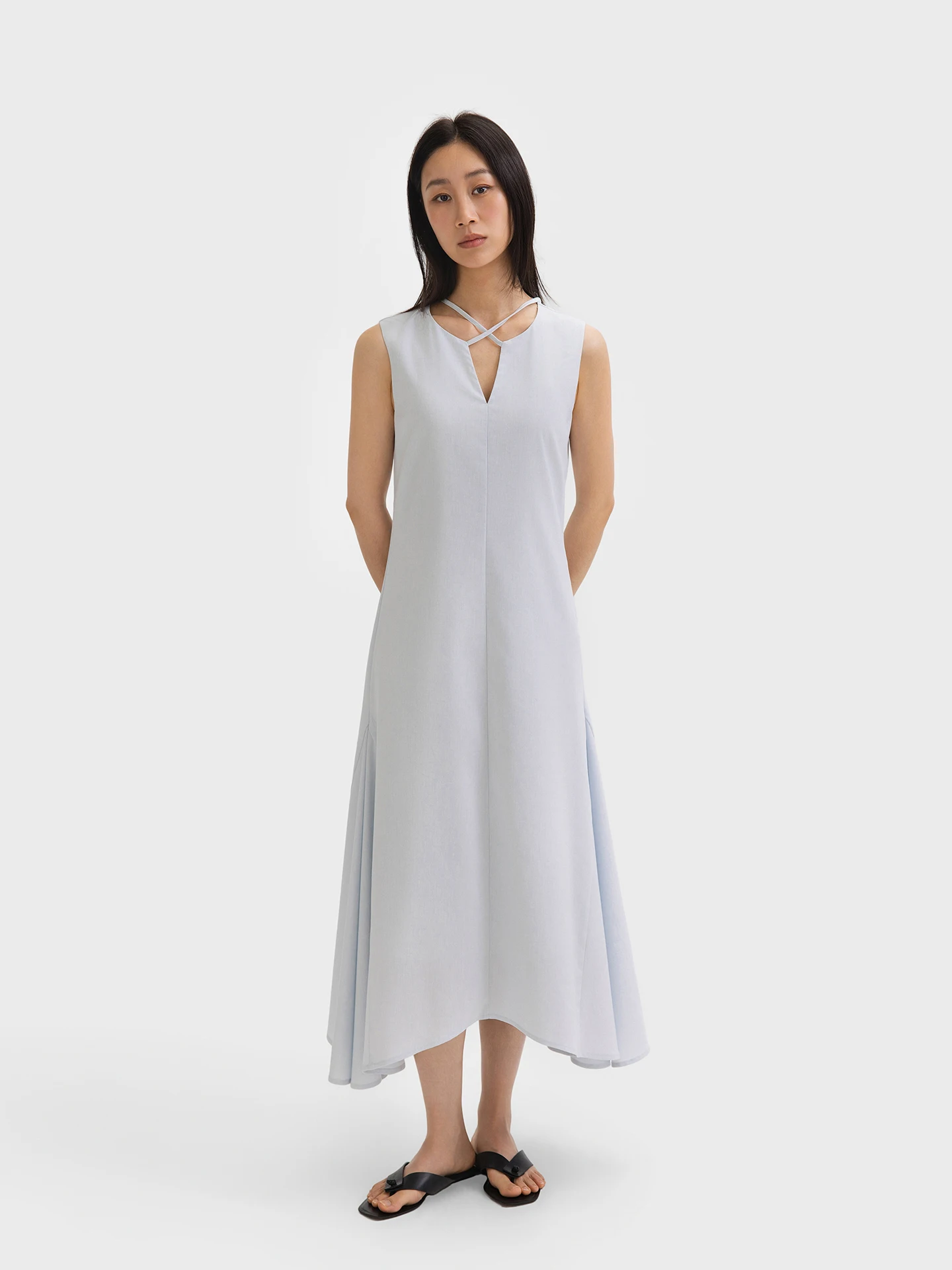 Floral Lace-Up Vest Skirt Gown Natural Style Sleeveless Breathable Comfortable for Women Daily Wear Spring Season
Floral Lace-Up Vest Skirt Gown Natural Style Sleeveless Breathable Comfortable for Women Daily Wear Spring Season
