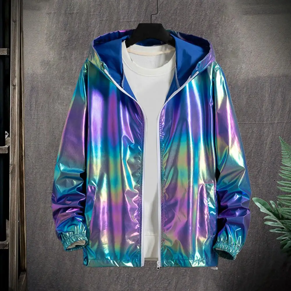 Men Jacket Men's Bright Colorful Sunscreen Jacket with Hood Pockets Spring Autumn Long Sleeve Zipper Placket Coat for Streetwear
Men Jacket Men's Bright Colorful Sunscreen Jacket with Hood Pockets Spring Autumn Long Sleeve Zipper Placket Coat for Streetwear