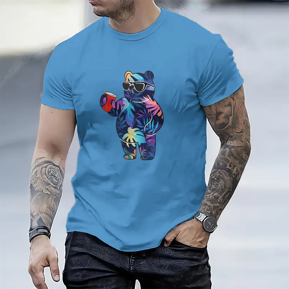 Summer Streetwear Man Casual Men's Tshirt Fashion Big Size Bear Printed T-shirt For Men Stylish Oversized Pullover Men's Tops
Summer Streetwear Man Casual Men's Tshirt Fashion Big Size Bear Printed T-shirt For Men Stylish Oversized Pullover Men's Tops
