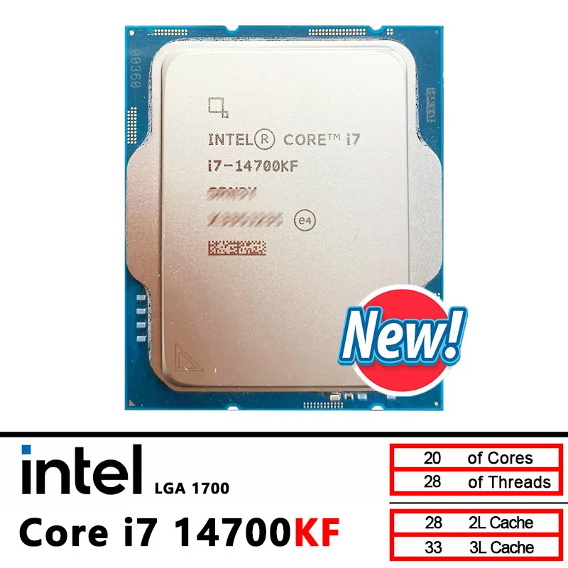 Intel® Core™ i7 (14th gen) i7 14700KF I7-14700KF 20 Core LGA 1700 CPU New but without Cooler
Intel® Core™ i7 (14th gen) i7 14700KF I7-14700KF 20 Core LGA 1700 CPU New but without Cooler