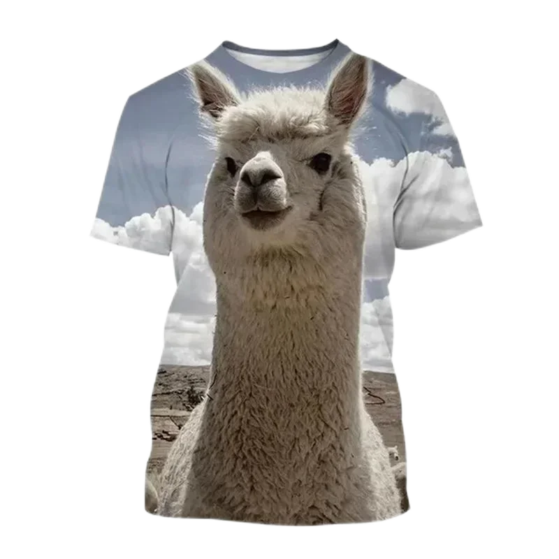 Summer Men Fun Animal Cute Alpaca Print T-Shirt Fashion Casual Personality Loose Plus Size Breathable O Collar Short Sleeve Top
Summer Men Fun Animal Cute Alpaca Print T-Shirt Fashion Casual Personality Loose Plus Size Breathable O Collar Short Sleeve Top