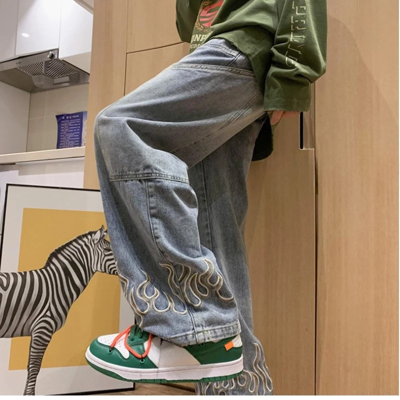 Spring Autumn Jeans Men's Teens Ins Straight Loose Casual High Street Vibe Wide Leg Pants Ropa Para Hombre Men Pants
Spring Autumn Jeans Men's Teens Ins Straight Loose Casual High Street Vibe Wide Leg Pants Ropa Para Hombre Men Pants