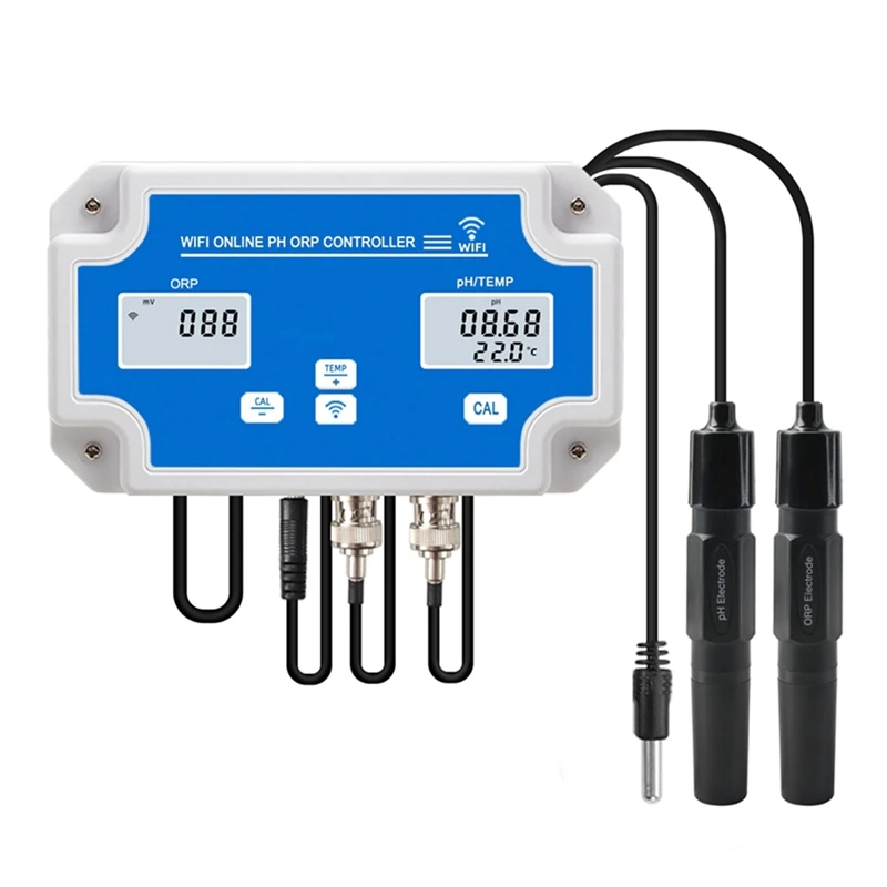 Smart WIFI Online Meter PH ORP Temp Aquarium Water Quality Tester Monitor Controller Parts For Swimming Pool Spa EU Plug
Smart WIFI Online Meter PH ORP Temp Aquarium Water Quality Tester Monitor Controller Parts For Swimming Pool Spa EU Plug