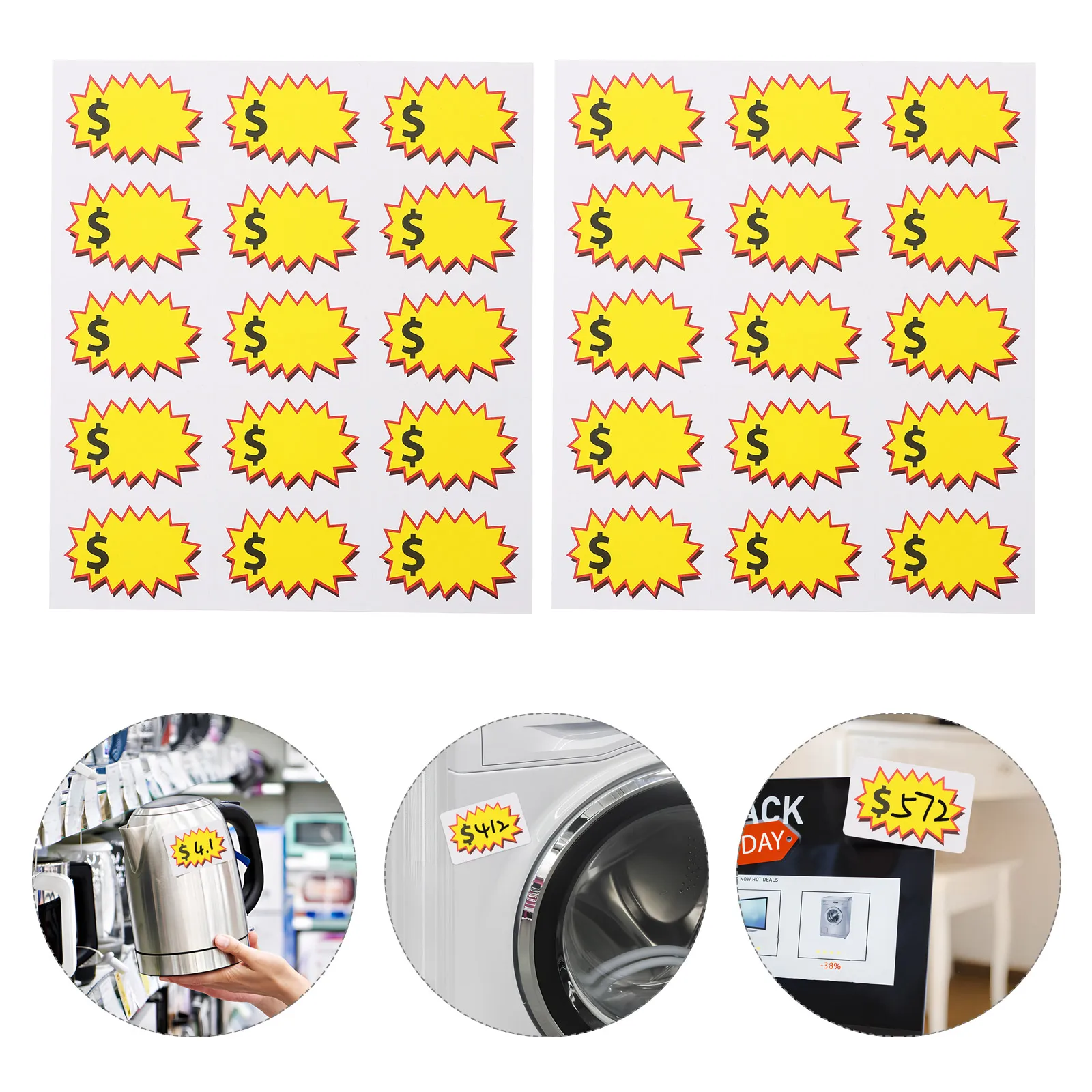 10 Sheets Yard Sale Blank Multi-Use Garage Sale Stickers Removable Adhesive Pricing Stickers For Retail Store Writable Price
10 Sheets Yard Sale Blank Multi-Use Garage Sale Stickers Removable Adhesive Pricing Stickers For Retail Store Writable Price