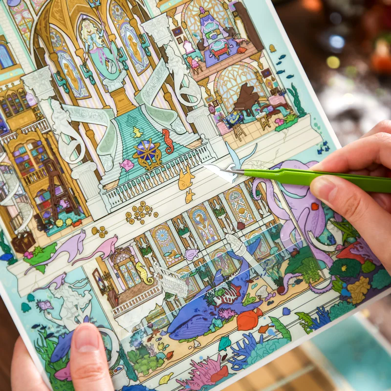 Kawaii Mermaid Temple 3D Underwater Temple Landscape decompress Sticker DIY Pocket Cabin Scene festival gift
Kawaii Mermaid Temple 3D Underwater Temple Landscape decompress Sticker DIY Pocket Cabin Scene festival gift
