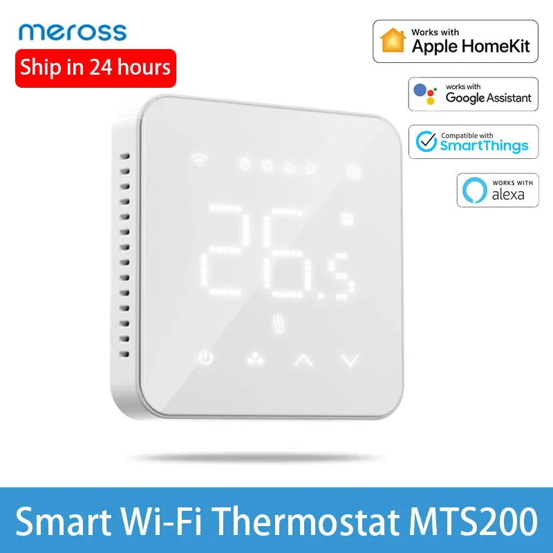 Meross умный Wi-Fi термостат MTS200 система двойного датчика дистанционное управление работает с Apple Homekit Google Assistant Alexa SmartThing
Meross умный Wi-Fi термостат MTS200 система двойного датчика дистанционное управление работает с Apple Homekit Google Assistant Alexa SmartThing