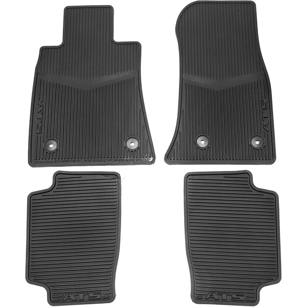 GM Accessories 22759927 Front and Rear All-Weather Floor Mats in Jet Black with ATS Logo
GM Accessories 22759927 Front and Rear All-Weather Floor Mats in Jet Black with ATS Logo