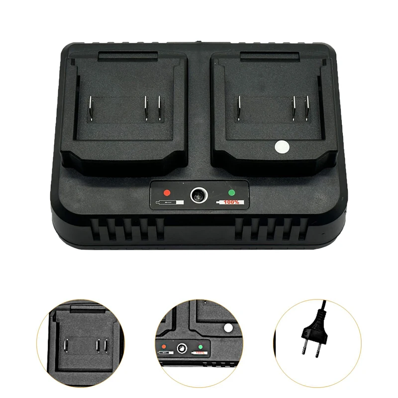 Portable Lithium Battery Charger Dual-Port Battery Charger Power Tool Battery Charging Station for Makita 18V Lithium Batteries
Portable Lithium Battery Charger Dual-Port Battery Charger Power Tool Battery Charging Station for Makita 18V Lithium Batteries
