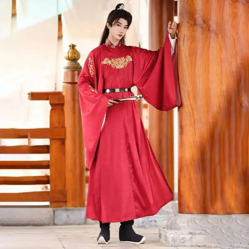 Ming Dynasty Embroidered Round Neck Robe For Men Hanfu Spring, Summer, And Autumn New Products
Ming Dynasty Embroidered Round Neck Robe For Men Hanfu Spring, Summer, And Autumn New Products