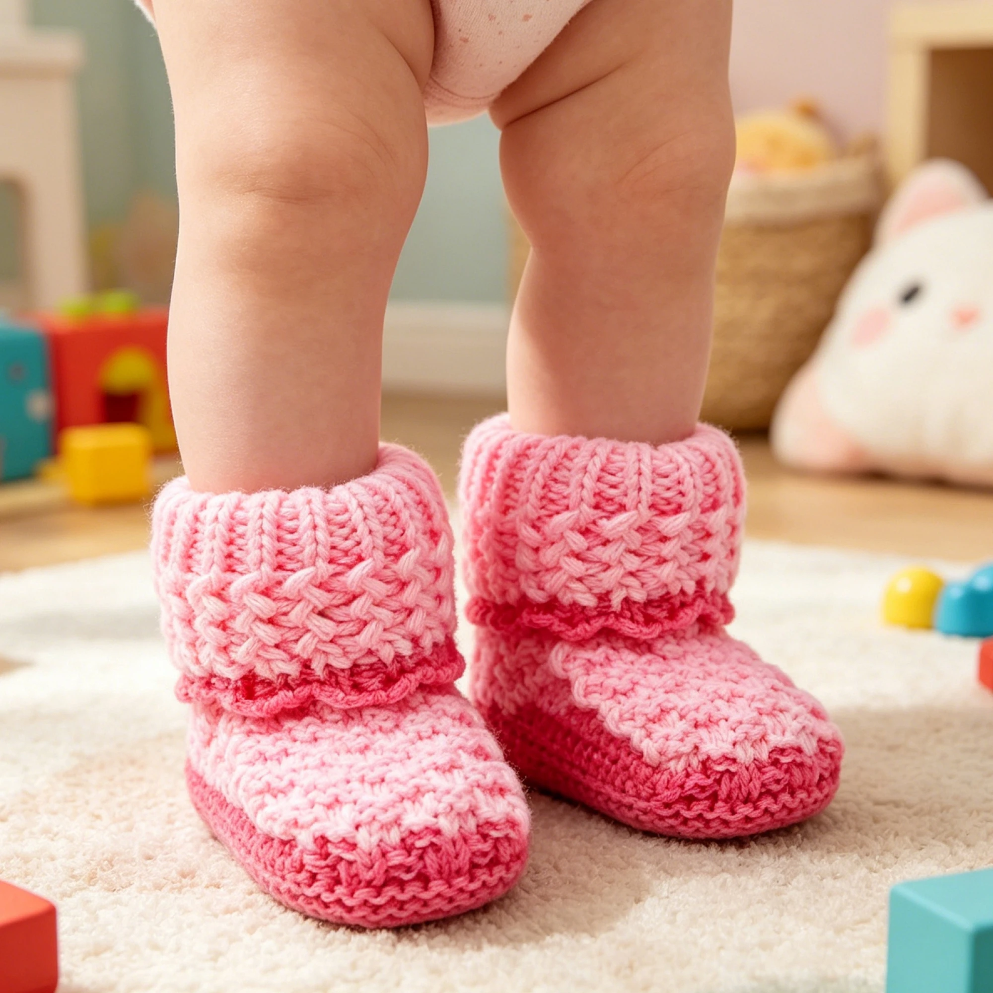 Adorable Toddler Knit Booties with Faux Fur Lining and Non-Slip Sole for Baby Girls - Cozy Infant Winter Shoes
Adorable Toddler Knit Booties with Faux Fur Lining and Non-Slip Sole for Baby Girls - Cozy Infant Winter Shoes