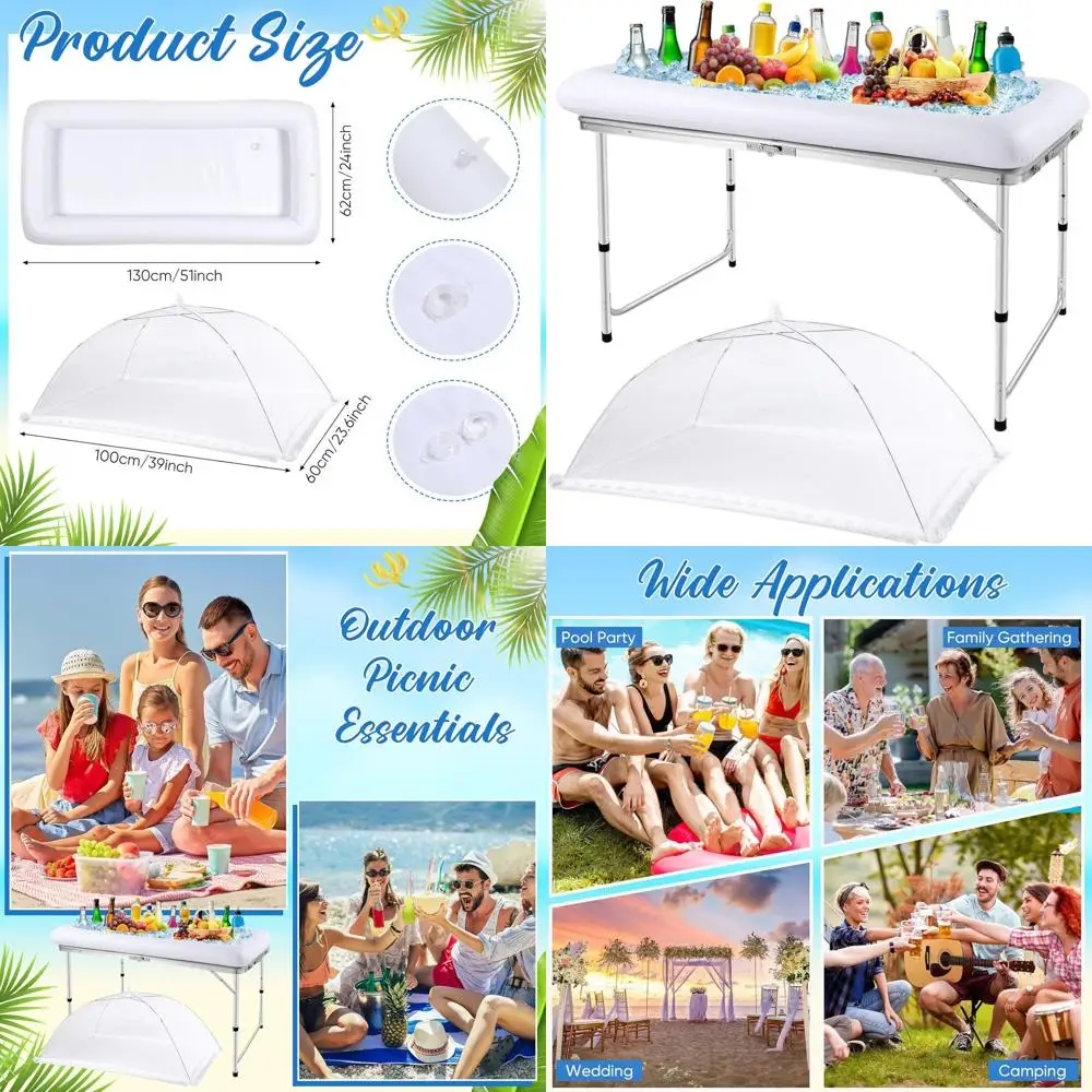 Набор из 3 предметов для вечеринки у бассейна: охладитель для льда, сетчатая крышка для еды и аксессуары для сервировки для уличных обедов, барбекю, пикников
Набор из 3 предметов для вечеринки у бассейна: охладитель для льда, сетчатая крышка для еды и аксессуары для сервировки для уличных обедов, барбекю, пикников