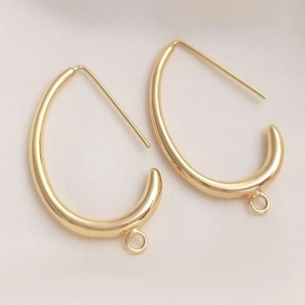 14K Gold ColorC Egg Earrings Gold Simple Internet Celebrity Temperament Handmade DIY Stud Earrings
14K Gold ColorC Egg Earrings Gold Simple Internet Celebrity Temperament Handmade DIY Stud Earrings