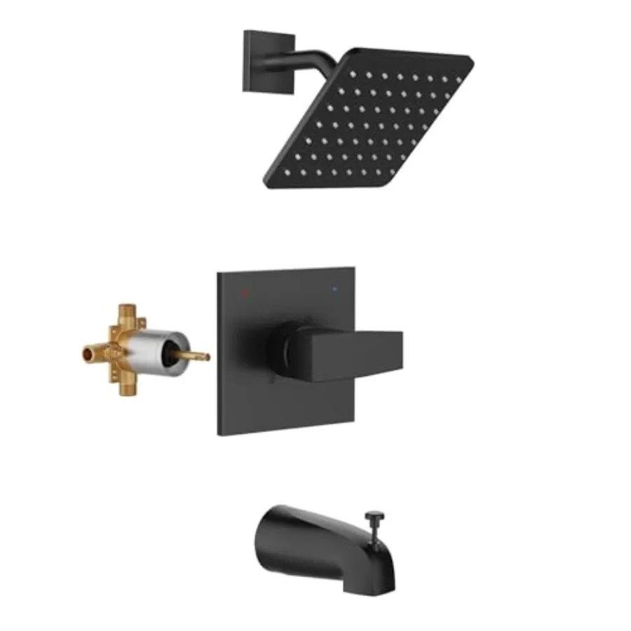 Black Shower Faucet Set All Metal Tub Shower Trim Kit Shower Head with Tub Spout Bathtub Shower Faucet Set Single-Handle Tub Sh
Black Shower Faucet Set All Metal Tub Shower Trim Kit Shower Head with Tub Spout Bathtub Shower Faucet Set Single-Handle Tub Sh