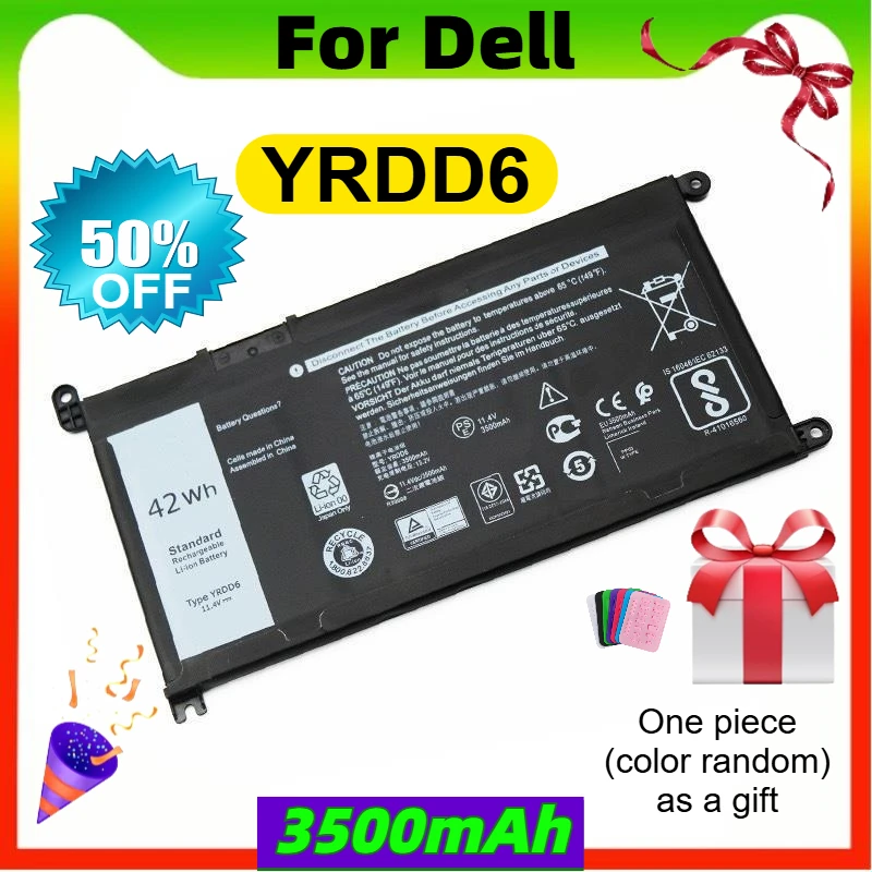 YRDD6 Laptop Battery for Dell Vostro 3491 3591 3490 3590 3501 Inspiron 5481 5482 5485 5491 5591 5485 5585 5480 11.4V 42WH
YRDD6 Laptop Battery for Dell Vostro 3491 3591 3490 3590 3501 Inspiron 5481 5482 5485 5491 5591 5485 5585 5480 11.4V 42WH